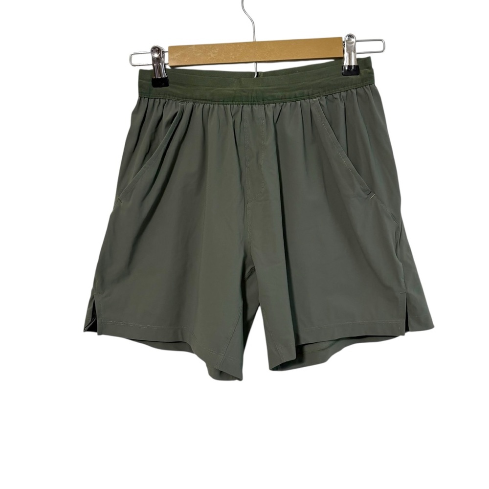 Gymshark Men’s Small Green Nylon Shorts Hidden Drawstring Gym Running Active